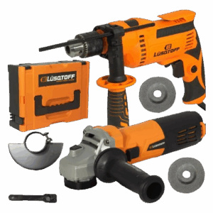 COMBO TALADRO PERCUTOR AMOLADORA 115MM LUSQTOFF + DISCOS